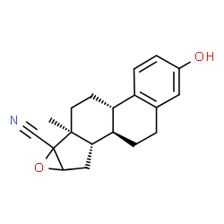 ChemSpider 2D Image | 3-Hydroxy-16,17-epoxyestra-1,3,5(10)-triene-17-carbonitrile | C19H21NO2