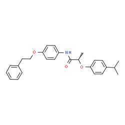 ChemSpider 2D Image | 2-(4-Isopropylphenoxy)-N-[4-(2-phenylethoxy)phenyl]propanamide | C26H29NO3