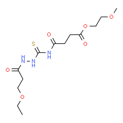 ChemSpider 2D Image | 2-Methoxyethyl 4-({[2-(3-ethoxypropanoyl)hydrazino]carbonothioyl}amino)-4-oxobutanoate | C13H23N3O6S