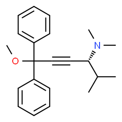 ChemSpider 2D Image | (3R)-6-Methoxy-N,N,2-trimethyl-6,6-diphenyl-4-hexyn-3-amine | C22H27NO