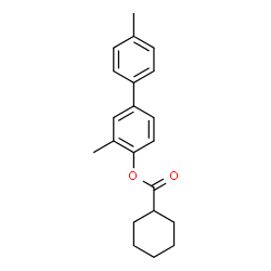 ChemSpider 2D Image | 3,4'-Dimethyl-4-biphenylyl cyclohexanecarboxylate | C21H24O2