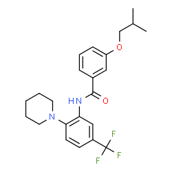 ChemSpider 2D Image | 3-Isobutoxy-N-[2-(1-piperidinyl)-5-(trifluoromethyl)phenyl]benzamide | C23H27F3N2O2