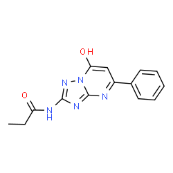 ChemSpider 2D Image | N-(7-Hydroxy-5-phenyl[1,2,4]triazolo[1,5-a]pyrimidin-2-yl)propanamide | C14H13N5O2