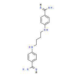 ChemSpider 2D Image | 4,4'-(1,4-Butanediyldiimino)dibenzenecarboximidamide | C18H24N6