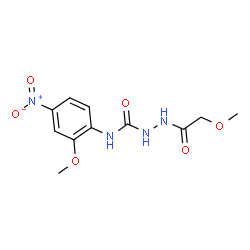 ChemSpider 2D Image | 2-(Methoxyacetyl)-N-(2-methoxy-4-nitrophenyl)hydrazinecarboxamide | C11H14N4O6