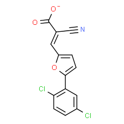 ChemSpider 2D Image | (2E)-2-Cyano-3-[5-(2,5-dichlorophenyl)-2-furyl]acrylate | C14H6Cl2NO3
