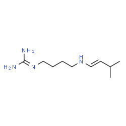 ChemSpider 2D Image | 2-(4-{[(1E)-3-Methyl-1-buten-1-yl]amino}butyl)guanidine | C10H22N4