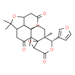 ChemSpider 2D Image | (12S,12aS)-12-(3-Furyl)-6,6,8a,12a-tetramethyldecahydro-3H-oxireno[d]pyrano[4',3':3,3a][2]benzofuro[5,4-f]isochromene-3,8,10(6H,9aH)-trione | C26H30O8
