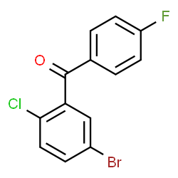 ChemSpider 2D Image | (5-Bromo-2-chlorophenyl)(4-fluorophenyl)methanone | C13H7BrClFO
