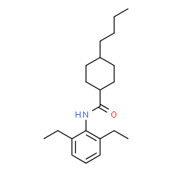 ChemSpider 2D Image | 4-Butyl-N-(2,6-diethylphenyl)cyclohexanecarboxamide | C21H33NO