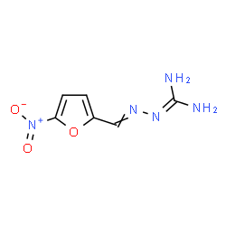 ChemSpider 2D Image | 5-Nitro-2-furfurylideneaminoguanidine | C6H7N5O3