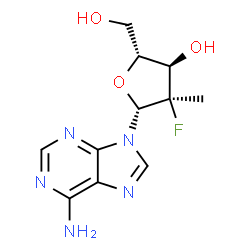 ChemSpider 2D Image | 2'-Deoxy-2'-fluoro-2'-methyladenosine | C11H14FN5O3