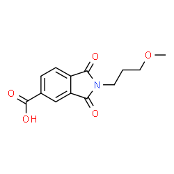 ChemSpider 2D Image | 2-(3-Methoxypropyl)-1,3-dioxo-5-isoindolinecarboxylic acid | C13H13NO5