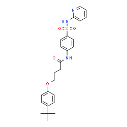 ChemSpider 2D Image | 4-(4-tert-Butylphenoxy)-N-[4-(pyridin-2-ylsulfamoyl)phenyl]butanamide | C25H29N3O4S