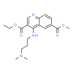 ChemSpider 2D Image | 3-Ethyl 6-methyl 4-{[3-(dimethylamino)propyl]amino}-3,6-quinolinedicarboxylate | C19H25N3O4