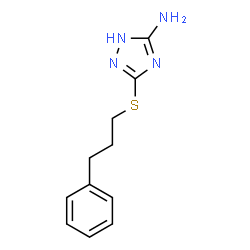 ChemSpider 2D Image | 4H-1,2,4-triazol-3-amine, 5-[(3-phenylpropyl)thio]- | C11H14N4S