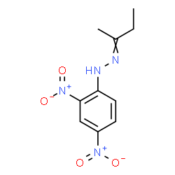 ChemSpider 2D Image | 1-(2-Butanylidene)-2-(2,4-dinitrophenyl)hydrazine | C10H12N4O4