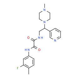 ChemSpider 2D Image | N-(3-Fluoro-4-methylphenyl)-N'-[2-(4-methyl-1-piperazinyl)-2-(3-pyridinyl)ethyl]ethanediamide | C21H26FN5O2