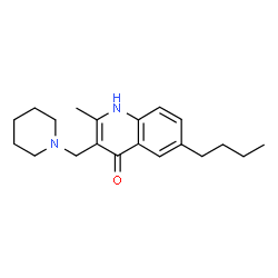 ChemSpider 2D Image | 6-Butyl-2-methyl-3-(piperidin-1-ylmethyl)quinolin-4-ol | C20H28N2O