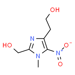 ChemSpider 2D Image | 2-(Hydroxymethyl)-1-methyl-5-nitro-1H-imidazole-4-ethanol | C7H11N3O4