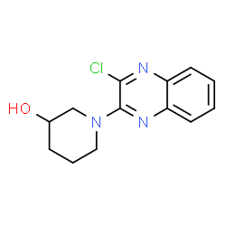 ChemSpider 2D Image | 1-(3-Chloro-2-quinoxalinyl)-3-piperidinol | C13H14ClN3O