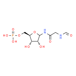 ChemSpider 2D Image | N-(N-Formylglycyl)-5-O-phosphono-D-ribofuranosylamine | C8H15N2O9P