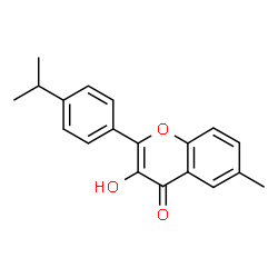 ChemSpider 2D Image | 3-Hydroxy-2-(4-isopropylphenyl)-6-methyl-4H-chromen-4-one | C19H18O3