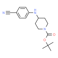 ChemSpider 2D Image | 1-Boc-4-[(4-cyanophenyl)amino]-piperidine | C17H23N3O2