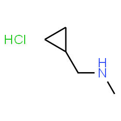 ChemSpider 2D Image | 1-Cyclopropyl-N-methylmethanamine hydrochloride | C5H12ClN