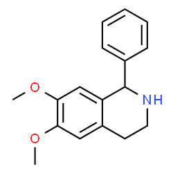 ChemSpider 2D Image | 6,7-Dimethoxy-1-phenyl-1,2,3,4-tetrahydroisoquinoline | C17H19NO2