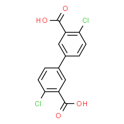 ChemSpider 2D Image | 4,4'-Dichloro-3,3'-biphenyldicarboxylic acid | C14H8Cl2O4