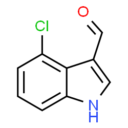 ChemSpider 2D Image | 4-Chloroindole-3-carbaldehyde | C9H6ClNO