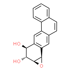 ChemSpider 2D Image | (1aS,2R,3S,11bR)-1a,2,3,11b-Tetrahydrotetrapheno[8,9-b]oxirene-2,3-diol | C18H14O3