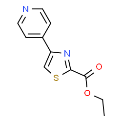 ChemSpider 2D Image | Ethyl 4-(4-Pyridyl)-2-thiazolecarboxylate | C11H10N2O2S