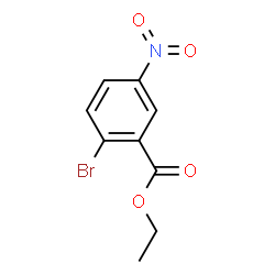ChemSpider 2D Image | Ethyl 2-bromo-5-nitrobenzoate | C9H8BrNO4