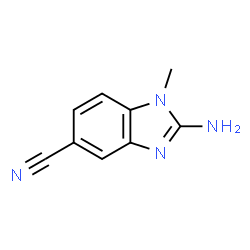 ChemSpider 2D Image | 2-Amino-1-methyl-1H-benzimidazole-5-carbonitrile | C9H8N4