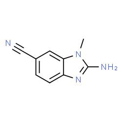 ChemSpider 2D Image | 2-Amino-1-methyl-1H-benzimidazole-6-carbonitrile | C9H8N4