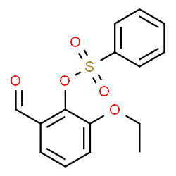 ChemSpider 2D Image | 2-Ethoxy-6-formylphenyl benzenesulfonate | C15H14O5S