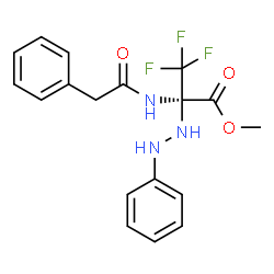 ChemSpider 2D Image | Methyl 3,3,3-trifluoro-N-(phenylacetyl)-2-(2-phenylhydrazino)-D-alaninate | C18H18F3N3O3