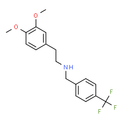 ChemSpider 2D Image | 2-(3,4-Dimethoxyphenyl)-N-[4-(trifluoromethyl)benzyl]ethanamine | C18H20F3NO2