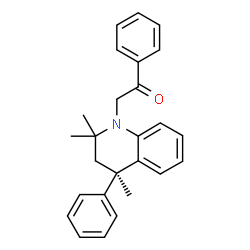 ChemSpider 2D Image | 1-Phenyl-2-[(4R)-2,2,4-trimethyl-4-phenyl-3,4-dihydro-1(2H)-quinolinyl]ethanone | C26H27NO