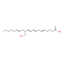 ChemSpider 2D Image | 12-Hydroperoxy-5,8,10,14-icosatetraenoic acid | C20H32O4