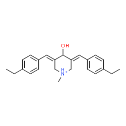 ChemSpider 2D Image | (3E,5E)-3,5-Bis(4-ethylbenzylidene)-4-hydroxy-1-methylpiperidinium | C24H30NO