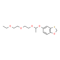 ChemSpider 2D Image | 5-{1-[2-(2-Ethoxyethoxy)ethoxy]ethoxy}-1,3-benzoxathiole | C15H22O5S