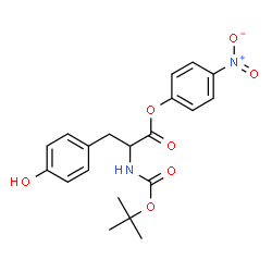 ChemSpider 2D Image | t-butyloxycarbonyltyrosine 4-nitrophenyl ester | C20H22N2O7