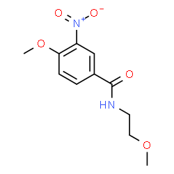 ChemSpider 2D Image | 4-Methoxy-N-(2-methoxyethyl)-3-nitrobenzamide | C11H14N2O5