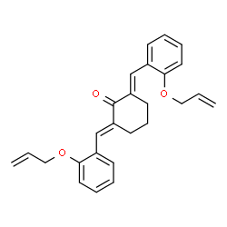 ChemSpider 2D Image | (2E,6E)-2,6-Bis[2-(allyloxy)benzylidene]cyclohexanone | C26H26O3