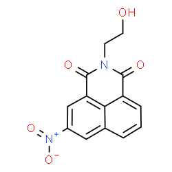 ChemSpider 2D Image | 2-(2-Hydroxyethyl)-5-nitro-1H-benzo[de]isoquinoline-1,3(2H)-dione | C14H10N2O5