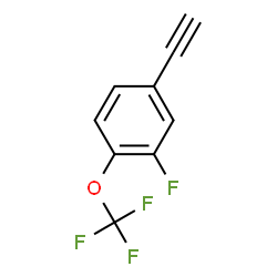 ChemSpider 2D Image | 3-Fluoro-4-(trifluoromethoxy)phenylacetylene | C9H4F4O