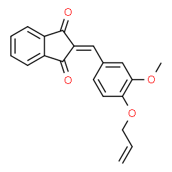 ChemSpider 2D Image | 2-[4-(Allyloxy)-3-methoxybenzylidene]-1H-indene-1,3(2H)-dione | C20H16O4
